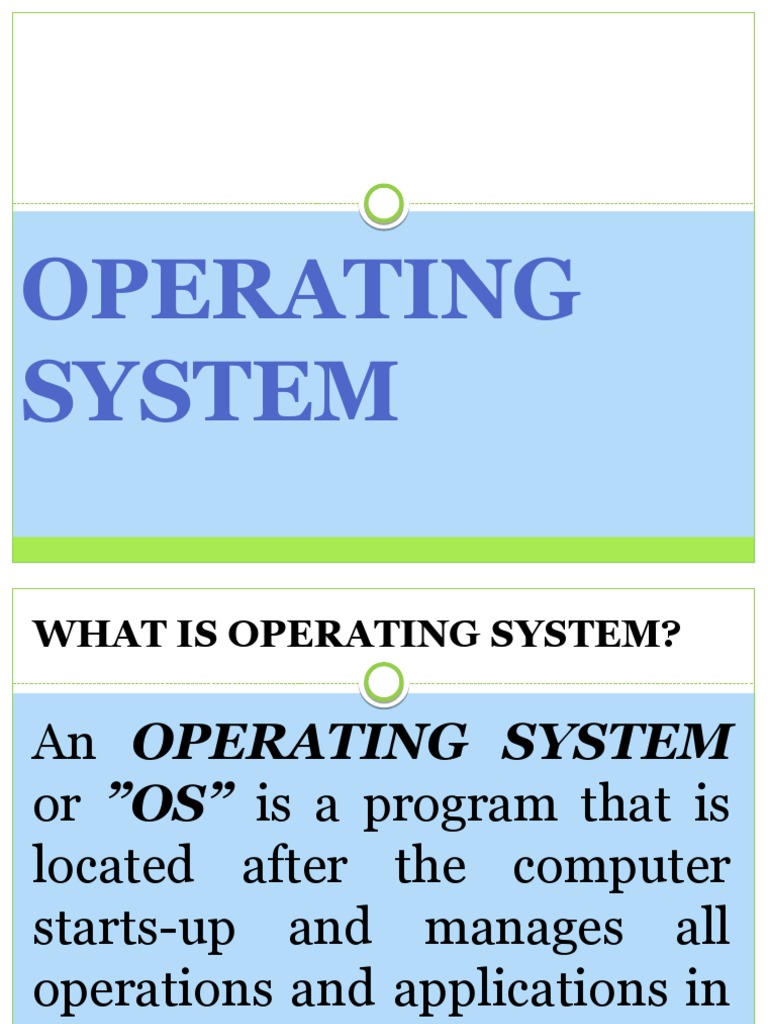 Installing an Operating System | Operating System | Booting