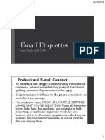 Email Etiquettes: Professional E-Mail Conduct