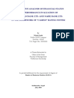 Comparative Analysis of Financial Status and Performance Evaluation of Himalayan Bank Ltd. and Nabil Bank Ltd. in The Framework of "Camels" Rating System