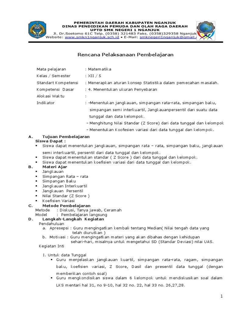 Contoh Soal Simpangan Rata Rata Data Tunggal - Sumber Berbagi Data