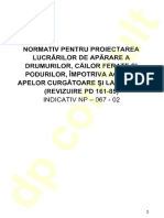 NP 067 -2002 - Proiect Lucr de Aparare Drumuri, CF Si Poduri