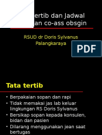 Tata Tertib dan Jadwal Kegiatan Co-ass Obsgin RSUD dr Doris Sylvanus Palangkaraya