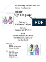Intermediate Sign Language Class: Deaf and Hard of Hearing Service Center, Inc Fresno Headquarters