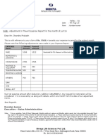 Reimbursement Letter - Jun'16