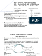 Production of Polycrystalline Ceramics From Powders: An Overview
