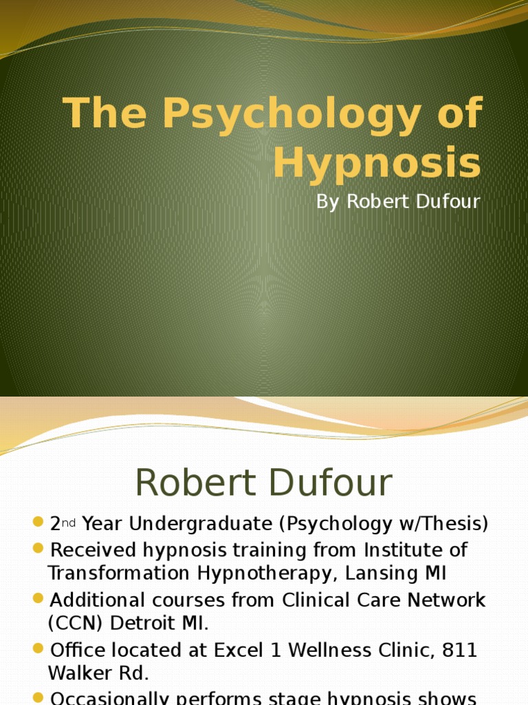 psychology research topics on hypnosis