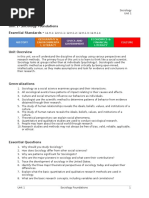 sociology unit one