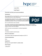 Audit Committee, 24 June 2014 BSI ISO 9001:2008 Audit Report Executive Summary and Recommendations