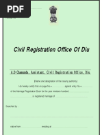 A.D Chamunda, Assistant, Civil Registration Office, Diu