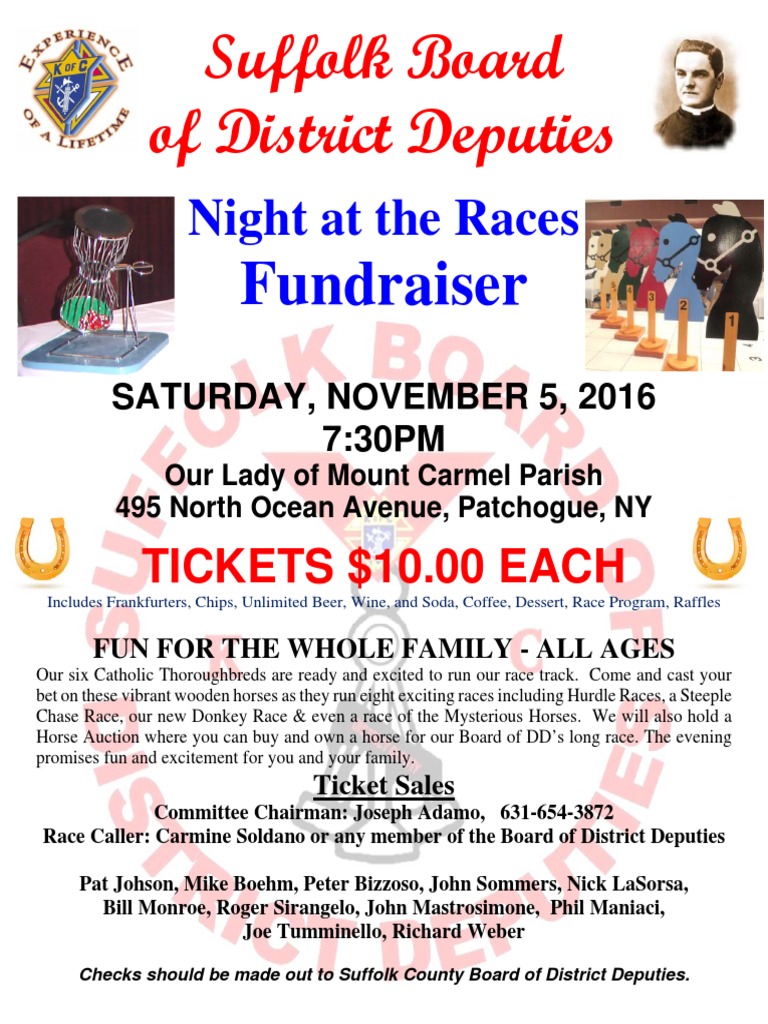 Night at the races fundraiser pdf sports recreation art