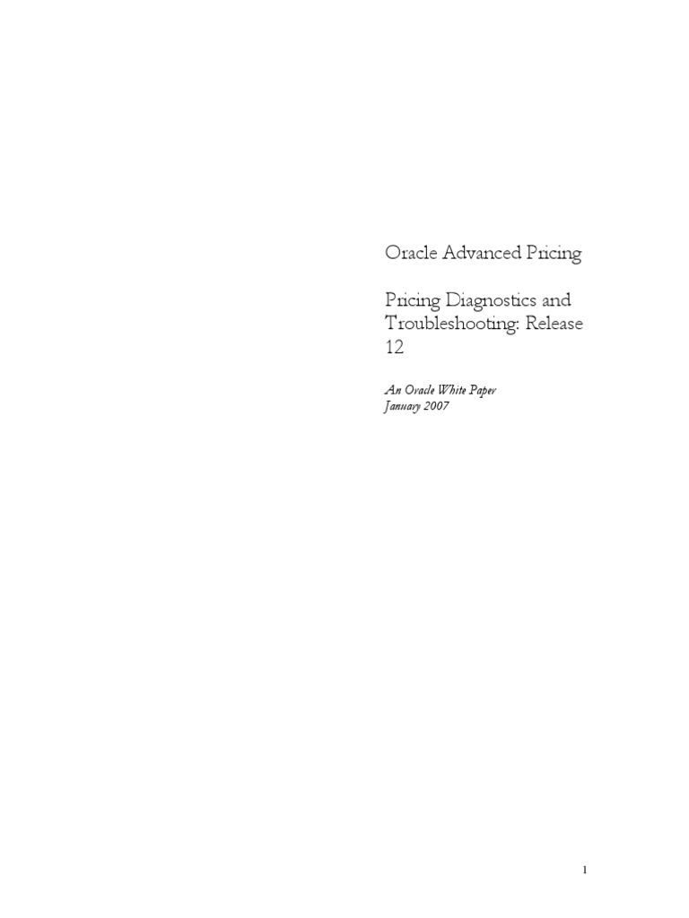 Troubleshooting Oracle Pricing Errors | PDF | Oracle Database | Email