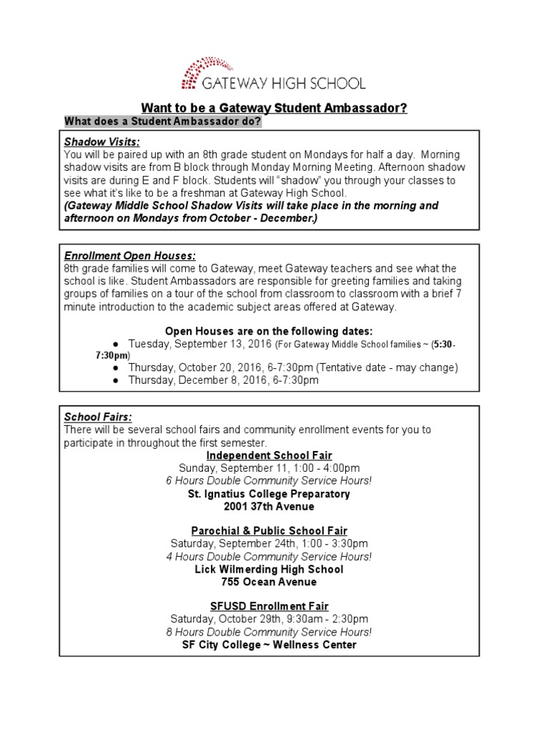 Role of a student ambassador image