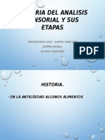 Historia Del Analisis Sensorial y Sus Etapas