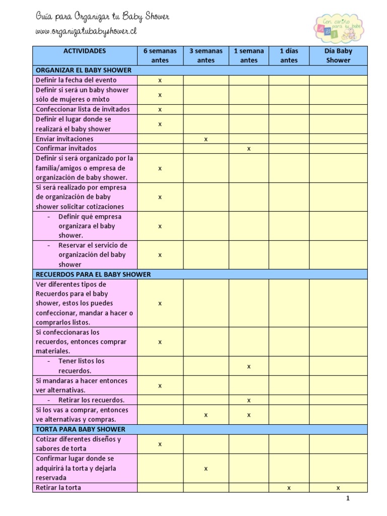 Guía para Organizar un Baby Shower | PDF | Ocio