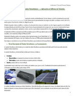 Trabajo de Investigación Sobre Paneles Fotovoltaicos y Su Aplicación en Edificios de Viviendas