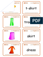 Flashcards Clothes Set 1 PDF