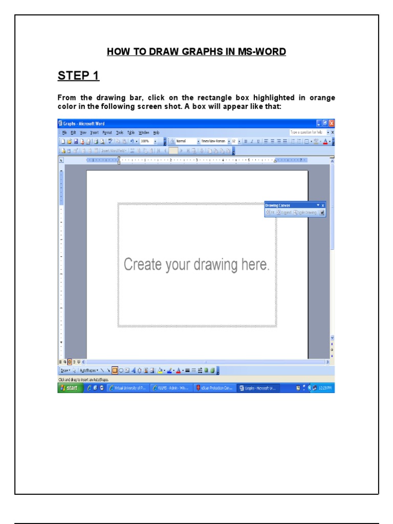 How To Draw Graphs in MS-Word | PDF