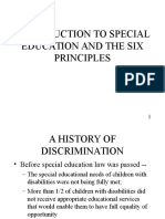 Introduction To Special Education and The Six Principles