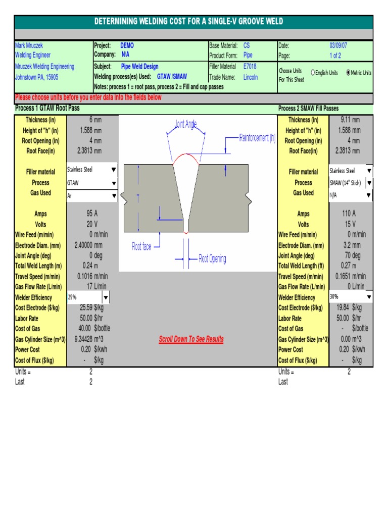 Pipe Weld Design and Cost Analysis | PDF | Welding | Construction