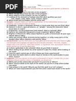 Feldman's Art Criticism Model Guide | PDF | Cognition | Psychological ...