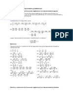 Fracciones Algebraicas