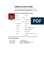 Curriculum Vitae: Farhan Abdurrahman Musa