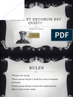 Dulce Et Decorum Est - Language Features Quiz