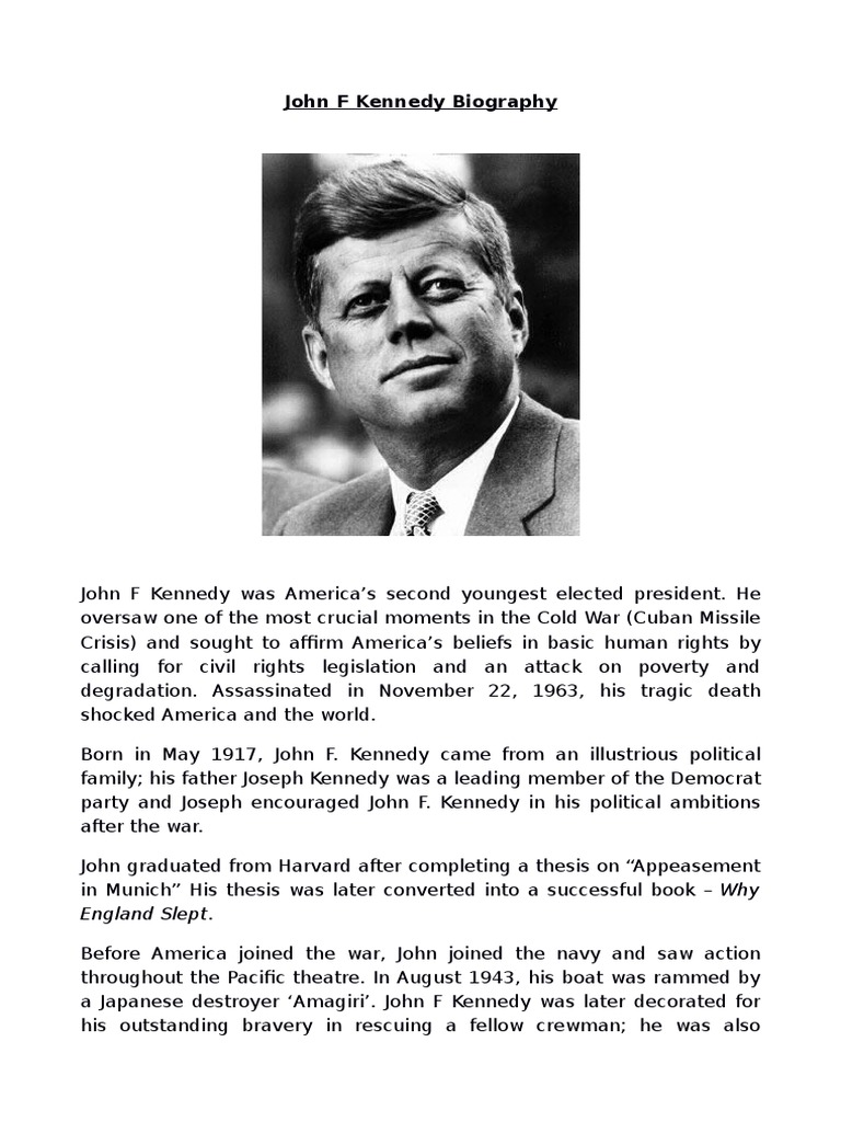 kennedy biography in short