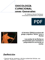 TOXICOLOGÍA OCUPACIONAL