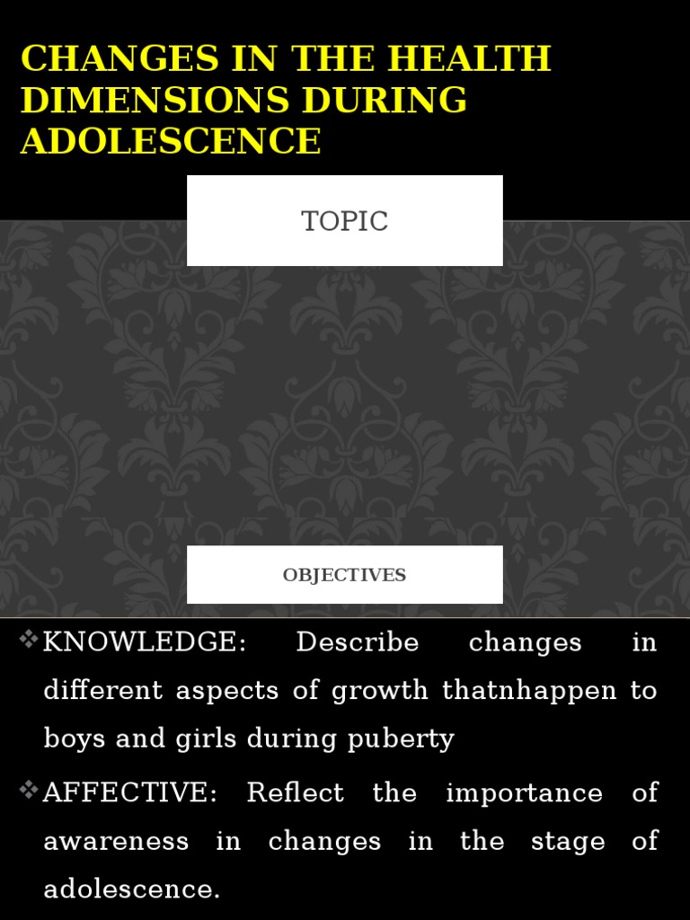 Changes in Adolescence | PDF | Puberty | Adolescence