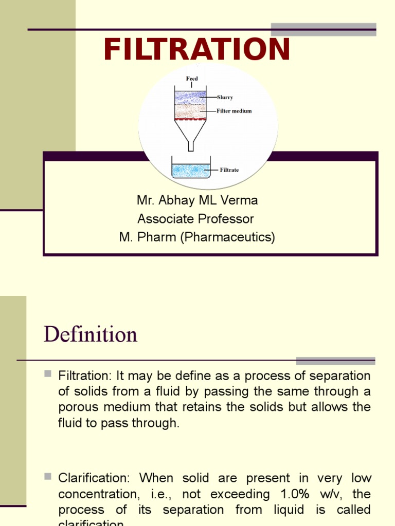 filtration.pptx Filtration Membrane Technology