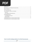 Tools Used by Banking Industry For Risk Measure Men