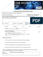 VVIP Complimentary Registration Form