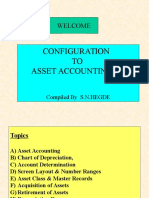 Configuration TO Asset Accounting (Fi) : Welcome