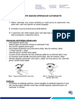 Upute Nakon Operacije Katarakte PDF