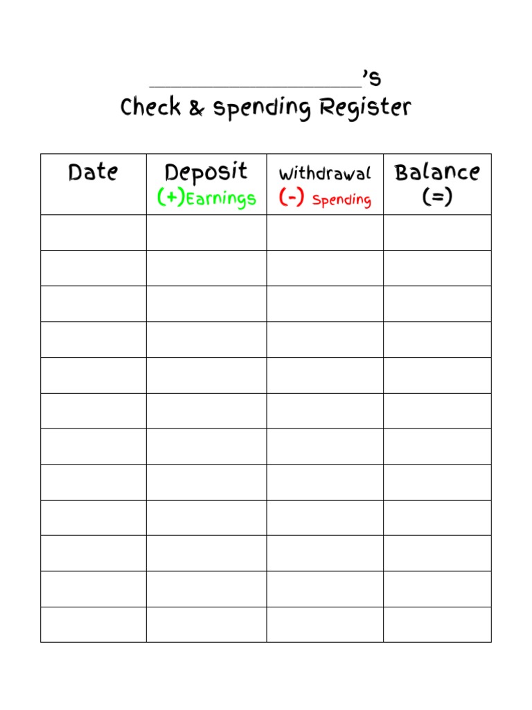 Checkregister | PDF
