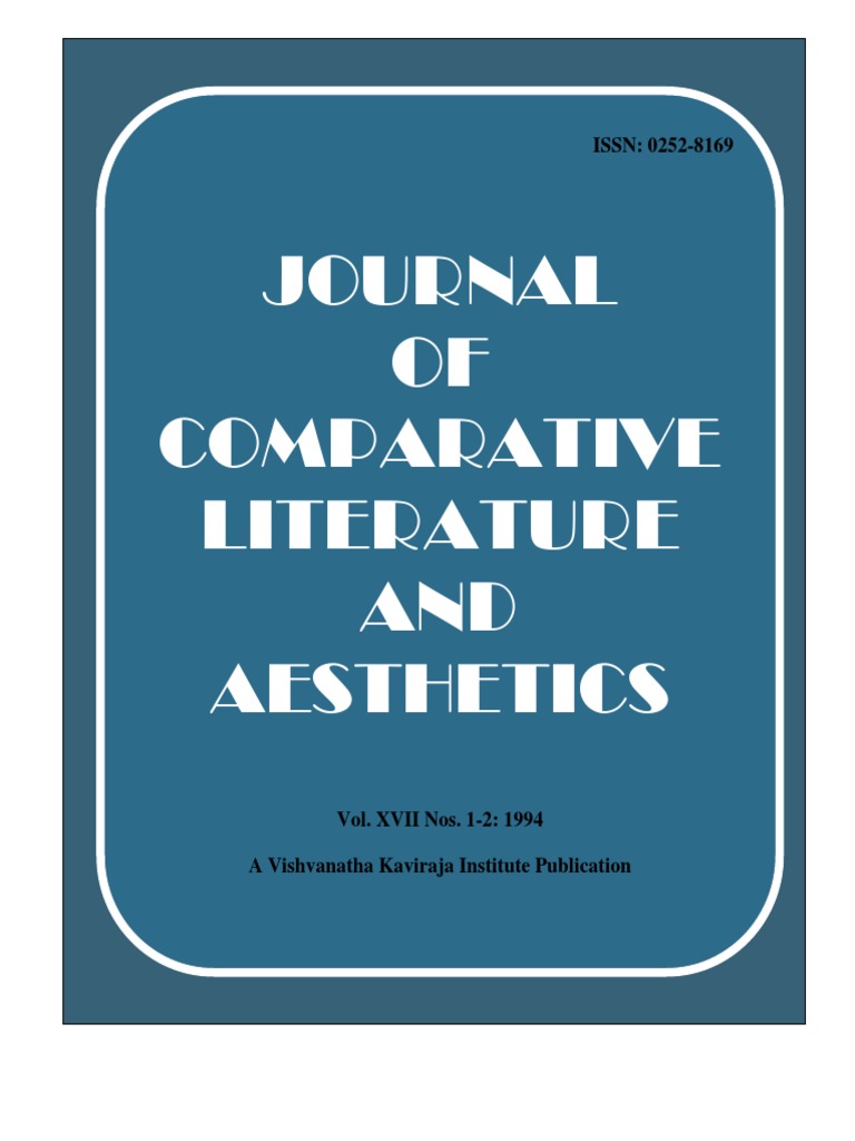 Journal of Comparative Literature and Aesthetics PDF Aesthetics