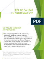 Control de Calidad en Mantenimiento