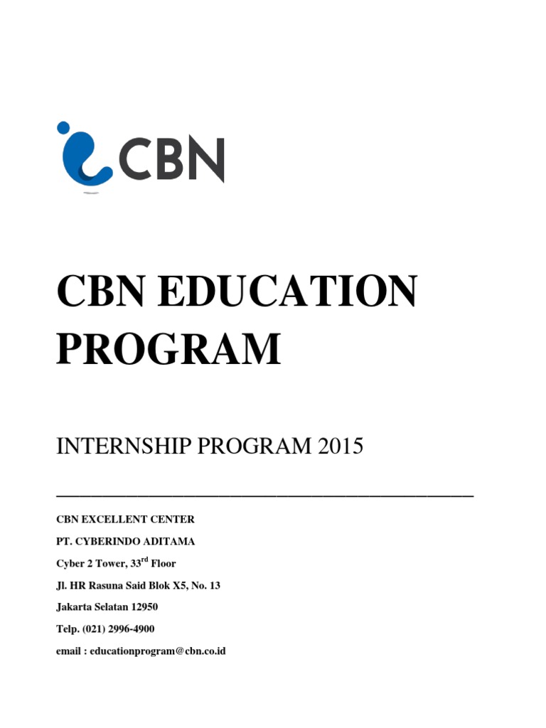 CBN EDUCATION PROGRAM-INTERNSHIP Ver 1.2 PDF | PDF | Bisnis