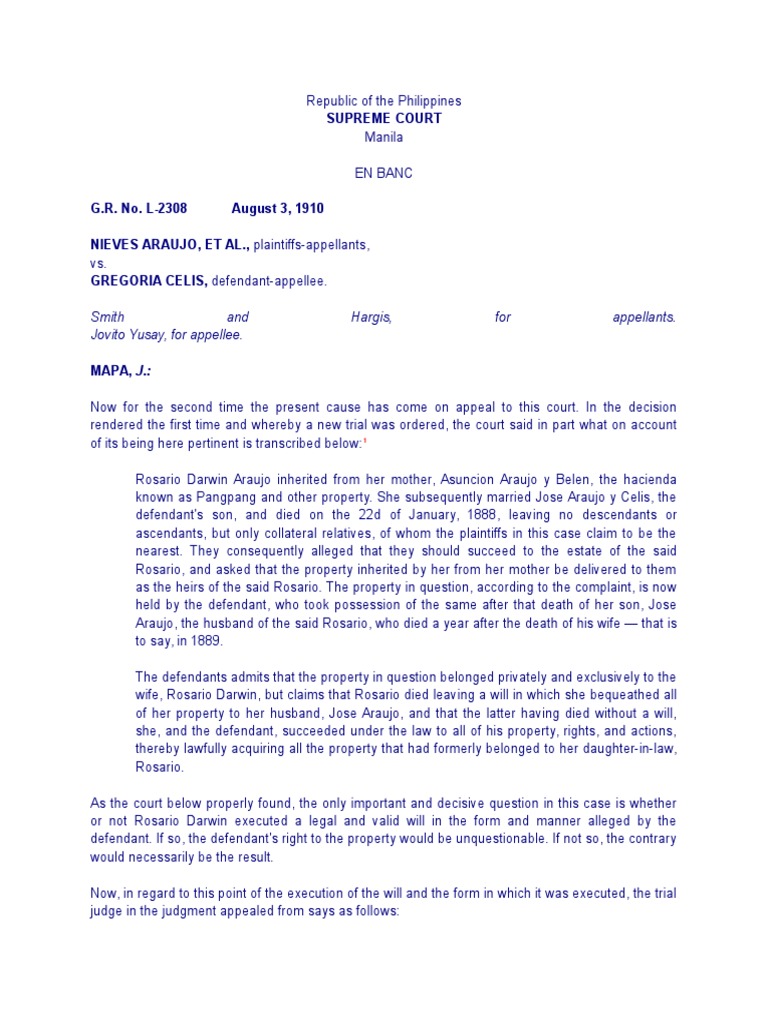 Supreme Court of the Philippines rules will invalid due to improper