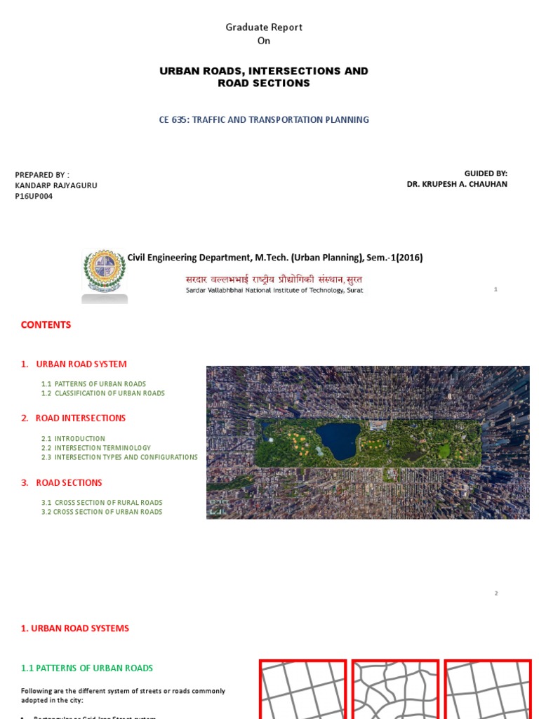 Urban Roads & Road Sections | PDF | Interchange (Road) | Intersection