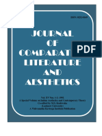 Journal OF Comparative Literature AND Aesthetics: ISSN: 0252-8169