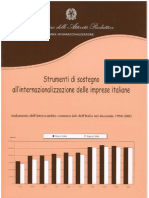 Strumenti Di Sostegno All'internazionalizzazzione in Italia