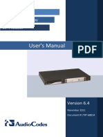 LTRT-68814 Mediant 2000 SIP User's Manual Ver 6.4