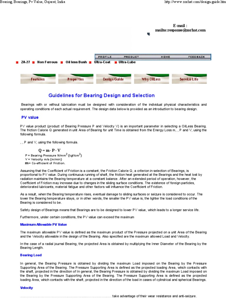 Bearing Design and Selection Guidelines | PDF | Wear | Bearing (Mechanical)