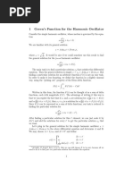 1 Green's Function For The Harmonic Oscillator