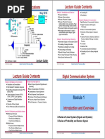 Digital Communications Lecture Guide Contents: CME 624 May 2016