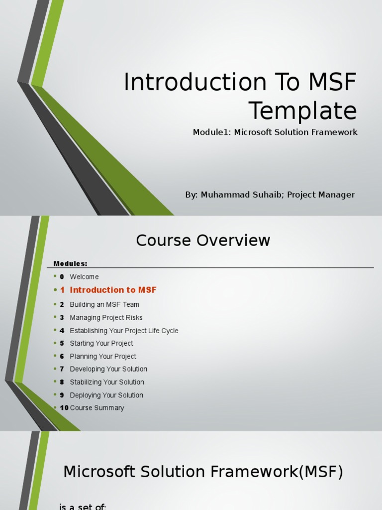 Introduction to Microsoft Solutions Framework | PDF | Science And ...