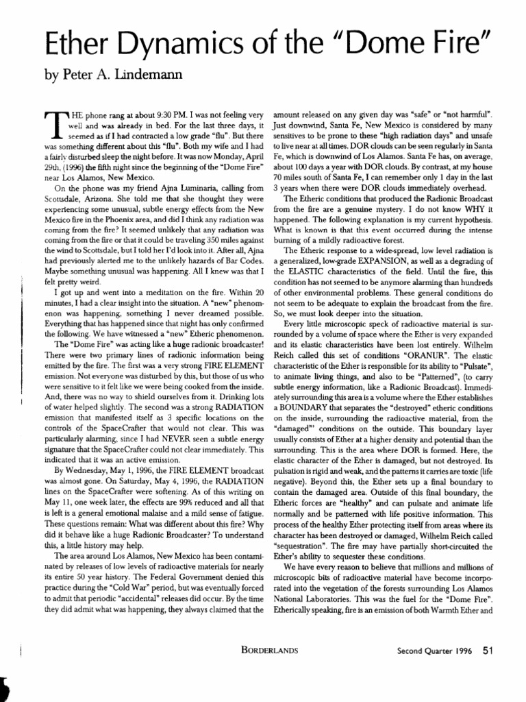 Dome Fire PDF PDF Radiation Life