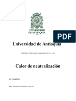 Informe N 1 Lab. Fisicoquimica Calor de Neutralizacion